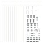 vidaXL Plotový panel biely 1,7x1,2 m z ocele – Obrázok 5