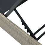vidaXL Slnečné ležadlo Béžové 60x200x27 cm Poly Ratan – Obrázok 5