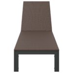 vidaXL Lehátko s kolesami Hnedé z poly ratanom – Obrázok 4