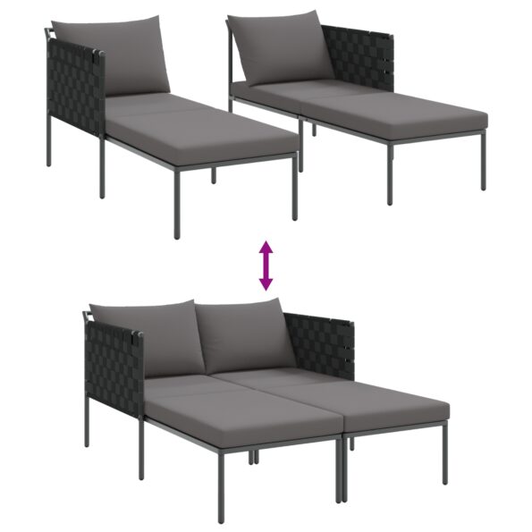 42004135_10.jpg vidaXL Lehátko s vankúšmi pre 2 osoby antracit 115x153x69,5 cm oceľ – Obrázok 10