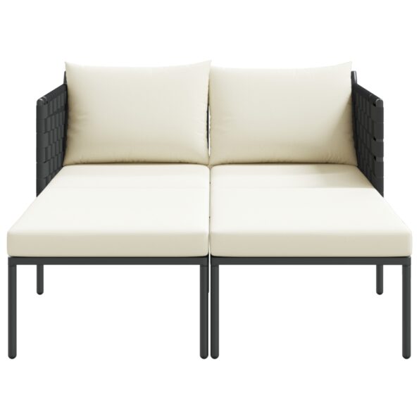 vidaXL Lehátko s vankúšmi pre 2 osoby antracit 115x153x69,5 cm oceľ – Obrázok 6