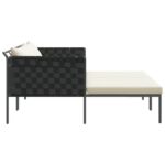 vidaXL Lehátko s vankúšmi pre 2 osoby antracit 115x153x69,5 cm oceľ – Obrázok 7