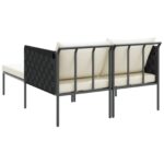 vidaXL Lehátko s vankúšmi pre 2 osoby antracit 115x153x69,5 cm oceľ – Obrázok 8