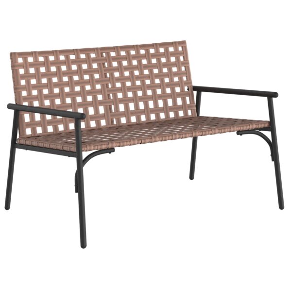42004144_2.jpg vidaXL Záhradná lavička Čierna 113x79x75 cm Poly Ratan – Obrázok 2