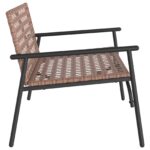 vidaXL Záhradná lavička Čierna 113x79x75 cm Poly Ratan – Obrázok 5