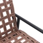 vidaXL Záhradná lavička Čierna 113x79x75 cm Poly Ratan – Obrázok 7