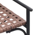 vidaXL Záhradná lavička Čierna 113x79x75 cm Poly Ratan – Obrázok 8