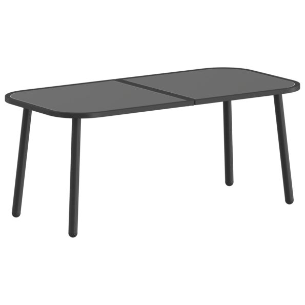 vidaXL 4-dielna vonkajšia kávová súprava hnedá ratan a oceľ – Obrázok 6