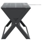 vidaXL Skladací gril na uhlie Čierny 46x30x31 cm Oceľ – Obrázok 7