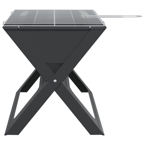 vidaXL Skladací gril na uhlie Čierny 46x30x31 cm Oceľ – Obrázok 7