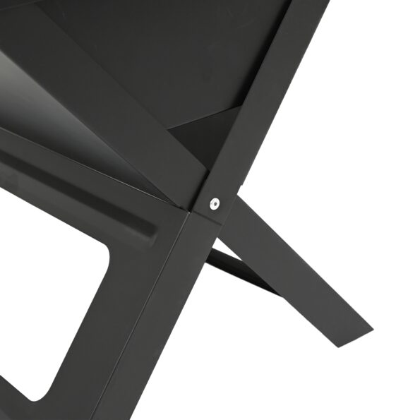 vidaXL Skladací gril na uhlie Čierny 46x30x31 cm Oceľ – Obrázok 8