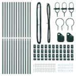 vidaXL Stĺp na plot. 13 pcs Zelená Oceľ – Obrázok 4