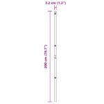 vidaXL Stĺpy plotu 13 ks Zelené Ø32 mm 200 cm Pozinkovaná oceľ – Obrázok 8