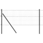 vidaXL Plotové stĺpy 13 ks Šedé Ø32 mm 80 cm Pozinkovaná oceľ – Obrázok 2