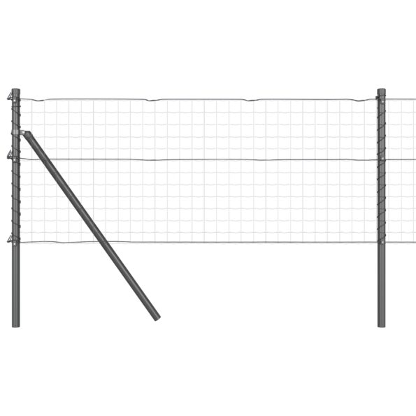 42004203_2.jpg vidaXL Plotové stĺpy 13 ks Šedé Ø32 mm 80 cm Pozinkovaná oceľ – Obrázok 2