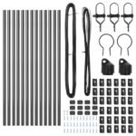 vidaXL Stĺp na plot. 13 pcs Sivá Oceľ – Obrázok 4