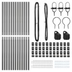 vidaXL Stĺp na plot. 13 pcs Sivá Oceľ – Obrázok 3