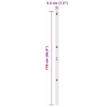 vidaXL Plotové stĺpy 7 ks Šedé Ø32 mm 170 cm Pozinkovaná oceľ – Obrázok 8