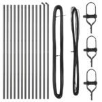 vidaXL Plotové stĺpiky 13 ks Šedé Ø32 mm 210 cm Pozinkovaná oceľ – Obrázok 3