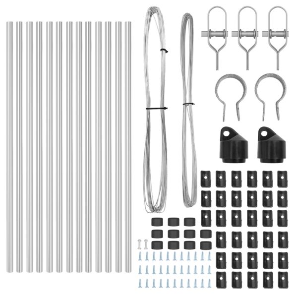 vidaXL Stĺpiky plotu 13 ks Ø32 mm 100 cm Pozinkovaná oceľ – Obrázok 4