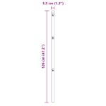 vidaXL Stĺpiky plotu 13 ks Ø32 mm 120 cm Pozinkovaná oceľ – Obrázok 7