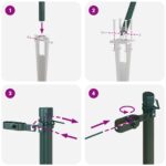 vidaXL Stĺpy na plot s kolíkom 7 ks Ø32 mm 140 cm Pozinkovaná oceľ – Obrázok 8