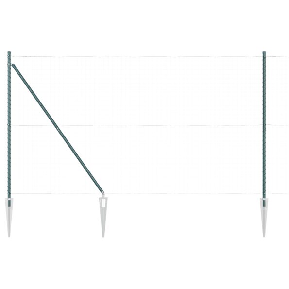 42004249_2.jpg vidaXL Stĺpy plotu s kolíkom 13 ks Ø32 mm 180 cm Pozinkovaná oceľ – Obrázok 2