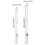 vidaXL Stĺpy plotu s kolíkom 13 ks Ø32 mm 180 cm Pozinkovaná oceľ – Obrázok 9