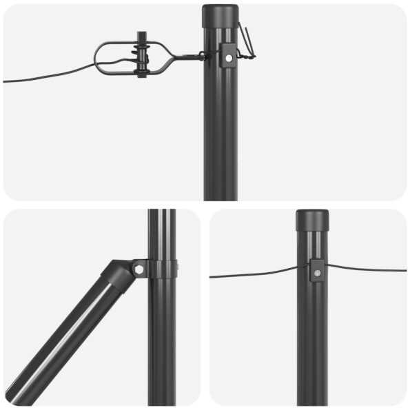 vidaXL Stĺpy plotu so špicou 13 ks Ø32 mm 120 cm Pozinkovaná oceľ – Obrázok 5