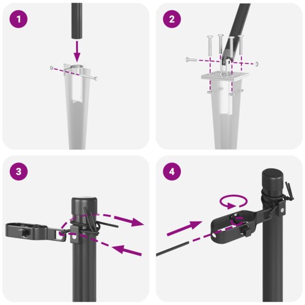 vidaXL Stĺpy plotu so špicou 13 ks Ø32 mm 120 cm Pozinkovaná oceľ – Obrázok 8