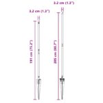 vidaXL Plotové stĺpiky so špicou 13 ks Ø32 mm 160 cm Zinková oceľ – Obrázok 9