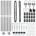 vidaXL Stĺpy oplotenia so špicou 7 ks Ø32 mm 180 cm Pozinkovaná oceľ – Obrázok 4