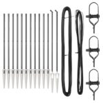 vidaXL Oporné stĺpiky s hrotom 13 ks Ø32 mm 180 cm Zinkovaná oceľ – Obrázok 3