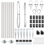 vidaXL Prvky plotu so špicami 7 ks Ø32 mm 120 cm Galvanizovaná oceľ – Obrázok 5
