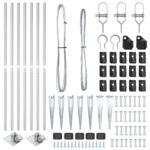 vidaXL Stĺpy plotu so hrotmi 7 ks Ø32 mm 140 cm Pozinkovaná oceľ – Obrázok 4