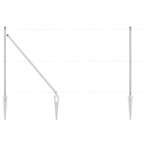 vidaXL Stĺpiky plotu s hrotom 13 ks Ø32 mm 140 cm Pozinkovaná oceľ – Obrázok 2