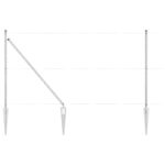 vidaXL Stĺpy plota so špičkou 7 ks Ø32 mm 160 cm Pozinkovaná oceľ – Obrázok 2