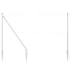 vidaXL Stĺpy plotu s hrotom 7 ks Ø32 mm 180 cm Pozinkovaná oceľ – Obrázok 2