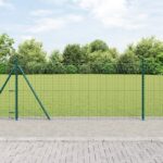 vidaXL Stĺpy plotu s podložkami 13 ks Ø32mm 90cm Pozinkovaná oceľ
