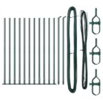 vidaXL Stĺpy plotu s podložkami 13 ks Ø32mm 90cm Pozinkovaná oceľ – Obrázok 2