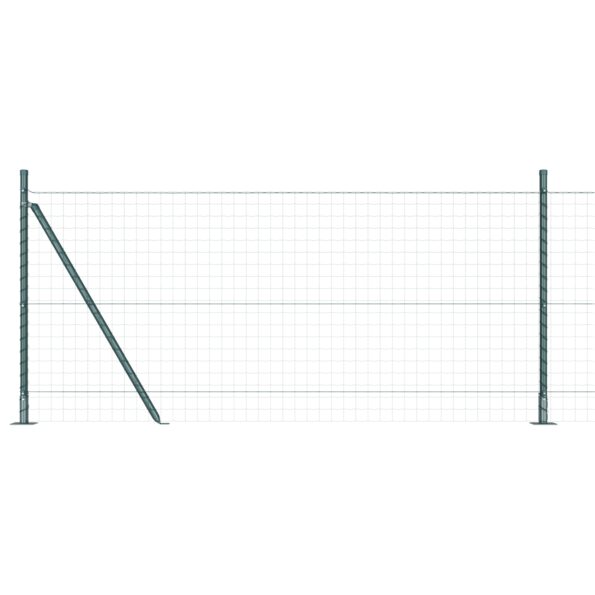 42004287_4.jpg vidaXL Stĺpy plotu s podložkami 13 ks Ø32mm 90cm Pozinkovaná oceľ – Obrázok 4