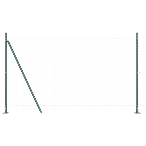 vidaXL Plotové stĺpy s základovými platňami 7 ks Ø32mm 83,5cm Pozinkovaná oceľ – Obrázok 2