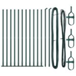 vidaXL Plotové stĺpiky s podložkami 13 ks Ø32mm 88,5cm Pozinkovaná oceľ – Obrázok 3