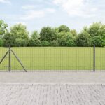 vidaXL Stĺpy oplotenia s podstavcami 13 ks Ø32mm 70cm Pozinkovaný oceľ