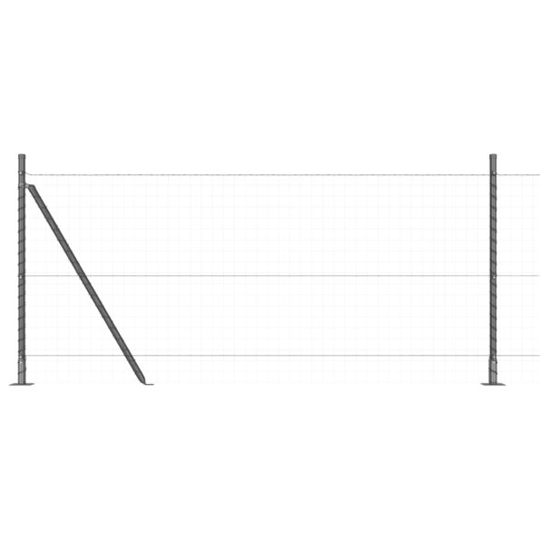 42004303_4.jpg vidaXL Stĺpy plotu s podstavcami 13 ks Ø32mm 90cm Zinkovaná oceľ – Obrázok 4