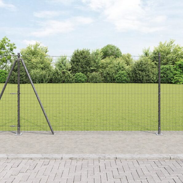 42004306_1.jpg vidaXL Stĺpy plotu s podložkami 7 ks Ø32mm 68,5cm Galvanizovaná oceľ – Obrázok 1