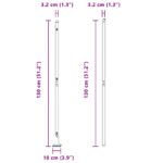 vidaXL Stĺpy plotu s podložkami 7 ks Ø32mm 68,5cm Galvanizovaná oceľ – Obrázok 9