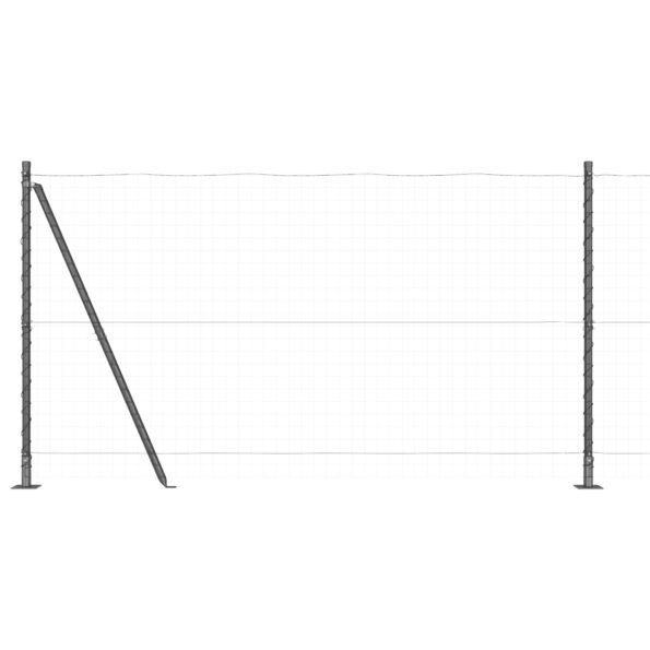 42004308_2.jpg vidaXL Plotové stĺpy s podstavcami 7 ks Ø32mm 78,5cm Pozinkovaná oceľ – Obrázok 2