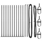 vidaXL Plotové stĺpy s podložkami 13 ks Ø32mm 83,5cm Pozinkovaná oceľ – Obrázok 3