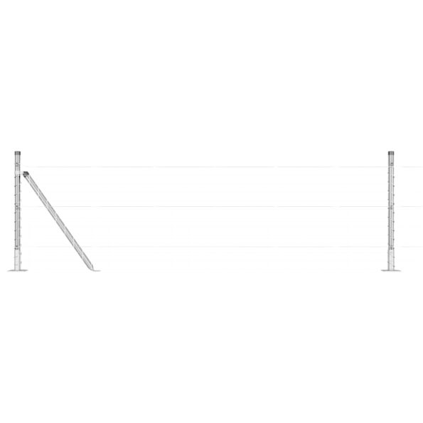 vidaXL Stĺp na plot. 7 pcs Strieborná Oceľ – Obrázok 2